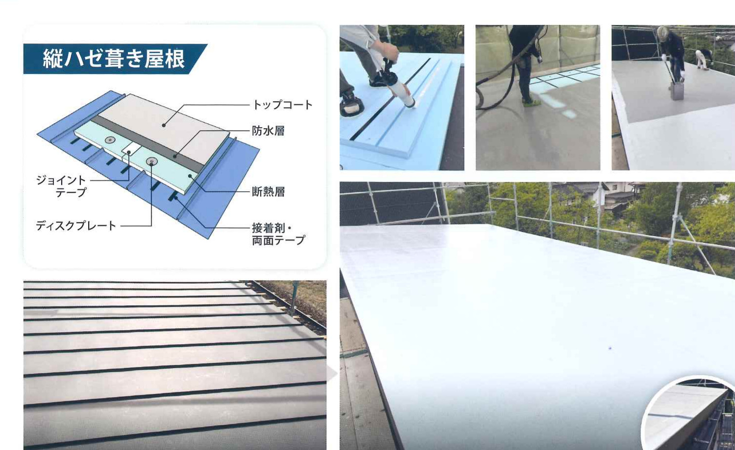 縦ハゼ葺き屋根へのURS FIT施工例